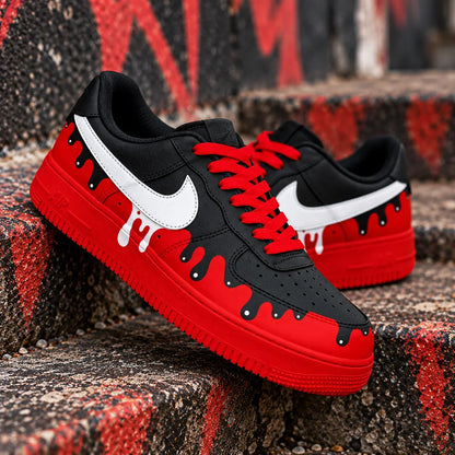 Custom Sneaker AF1 Red Drip