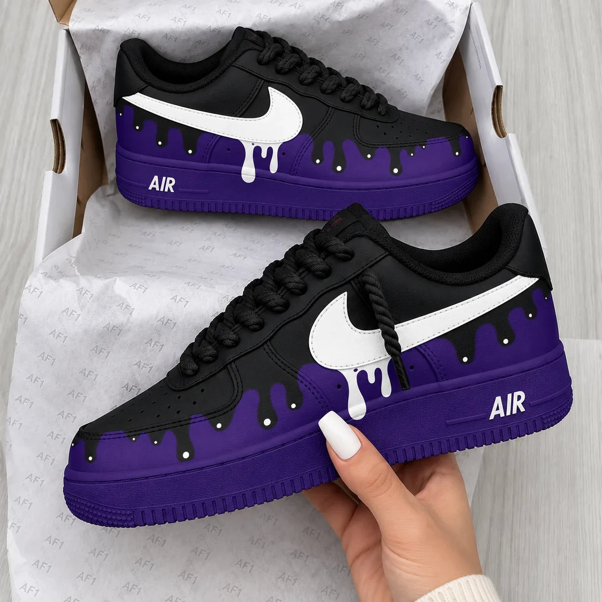 Custom Sneaker AF1 Purple Drip