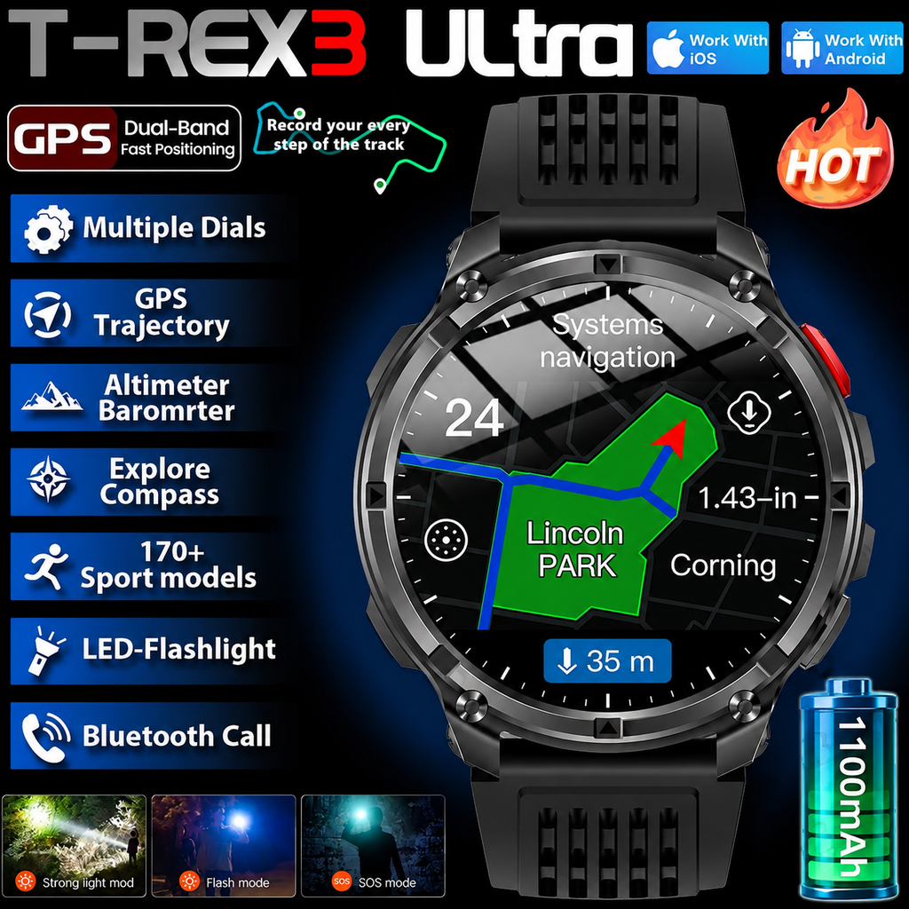 T-Rex3 Pro Military Smartwatch