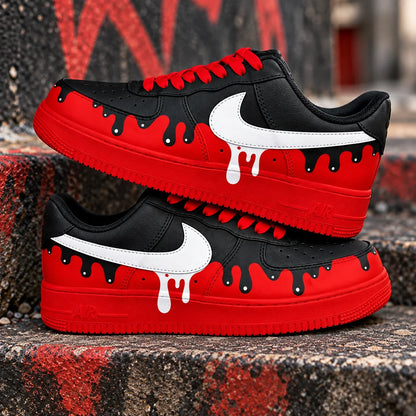 Custom Sneaker AF1 Red Drip