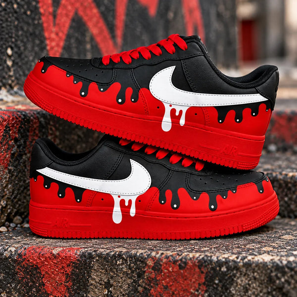 Custom Sneaker AF1 Red Drip