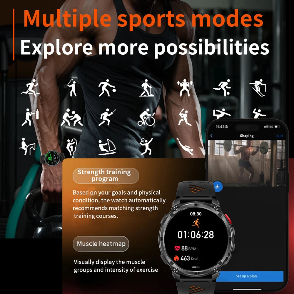 T-Rex3 Pro Military Smartwatch