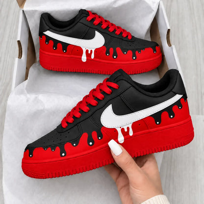 Custom Sneaker AF1 Red Drip